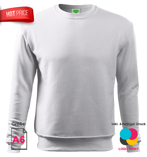 Unisex Basic Pullover inkl. Druck vorne [XL]